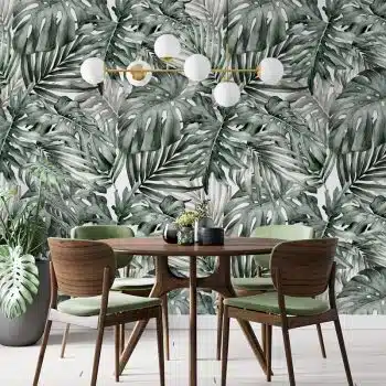Lush Leaf Green and White