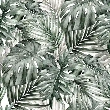Lush Leaf Green and White