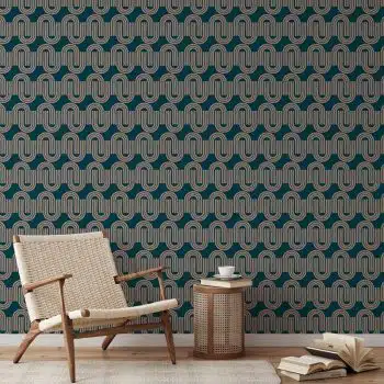 Curves Rust Teal