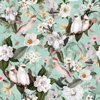 Blush Powder Pink Vintage Parrot Tropical Jungle - Celeste Wilderness