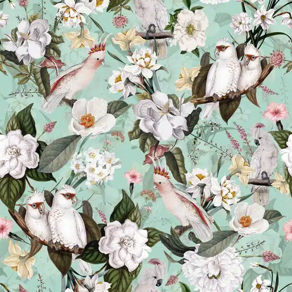 Blush Powder Pink Vintage Parrot Tropical Jungle - Celeste Wilderness – Bild 2