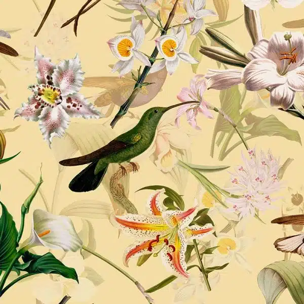 Hummingbirds and Tropical Flowers - Soft Cream – Bild 2