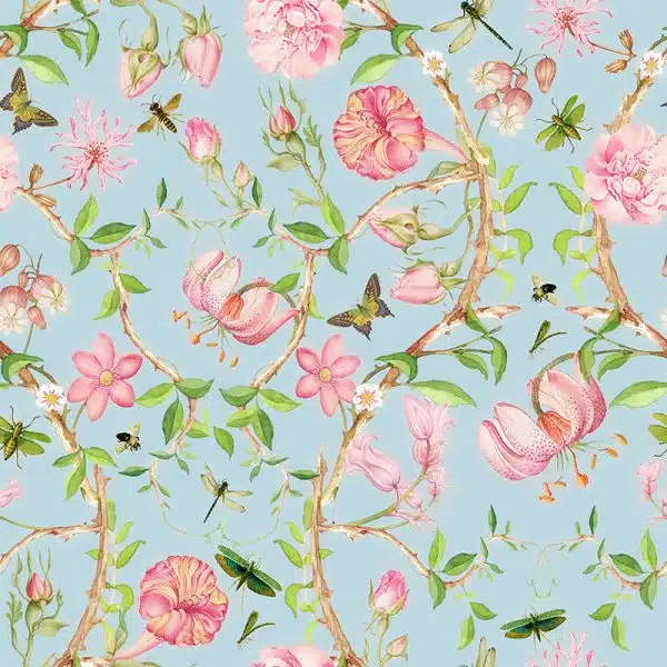 Pastel Antique Chinoiserie Garden - Blue – Bild 2
