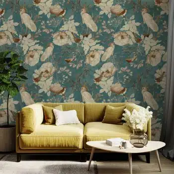 Rococo Vintage Flowers And Birds Garden