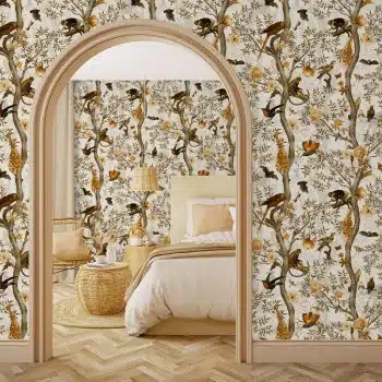 Vintage Birds and Monkeys Chinoiserie