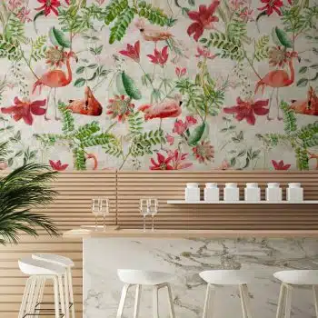 Vintage Blush Tropical Jungle