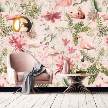 Vintage Blush Tropical Jungle - Pink