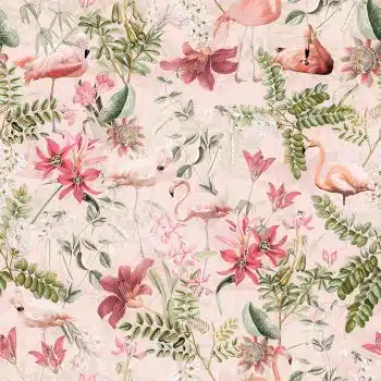 Vintage Blush Tropical Jungle - Pink