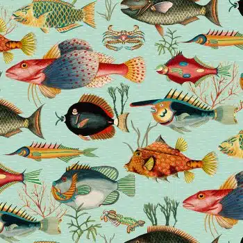 Vintage Fish - Light Blue