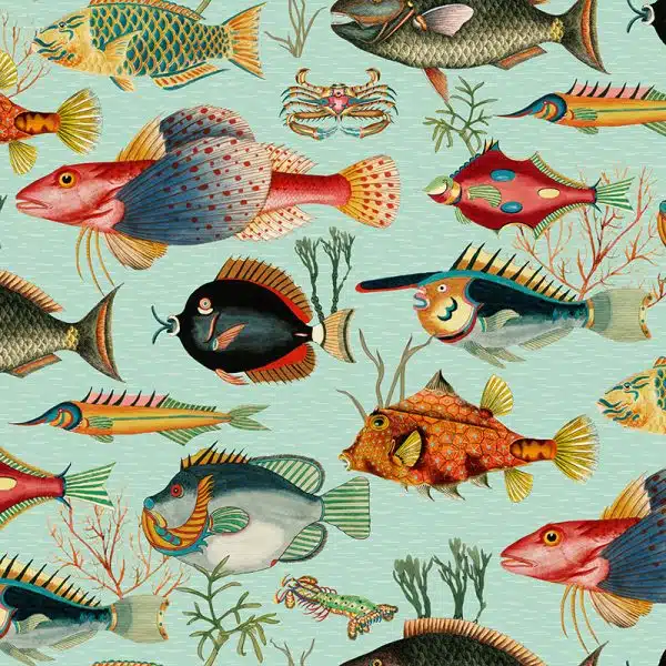 Vintage Fish - Light Blue – Bild 2