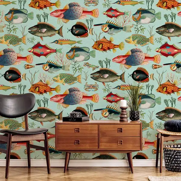 Vintage Fish - Light Blue