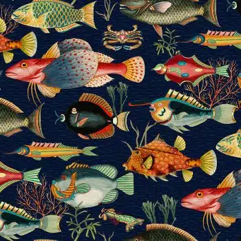 Vintage Fish - Navy