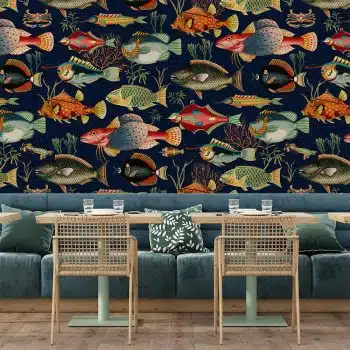 Vintage Fish - Navy