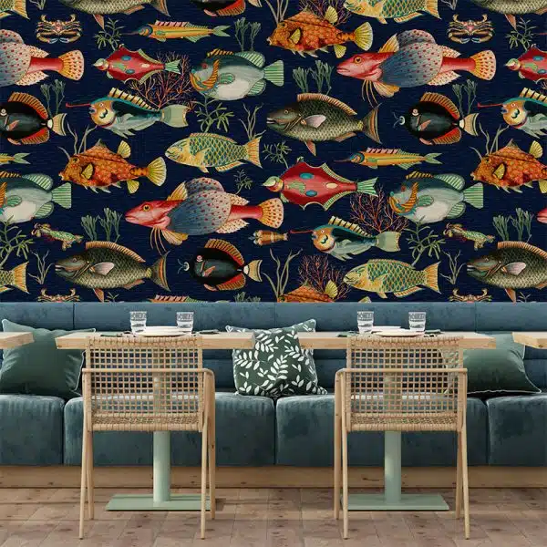 Vintage Fish - Navy