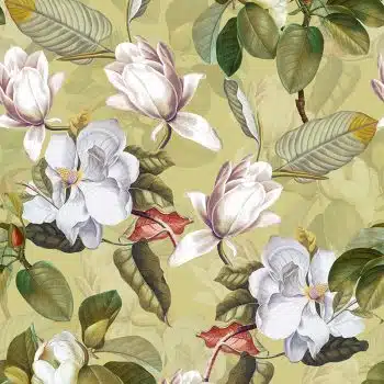 Vintage Magnolia Garden - Green