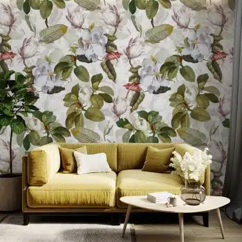 Vintage Magnolia Garden - White