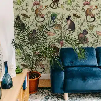 Vintage Monkey Party Chinoiserie - Green
