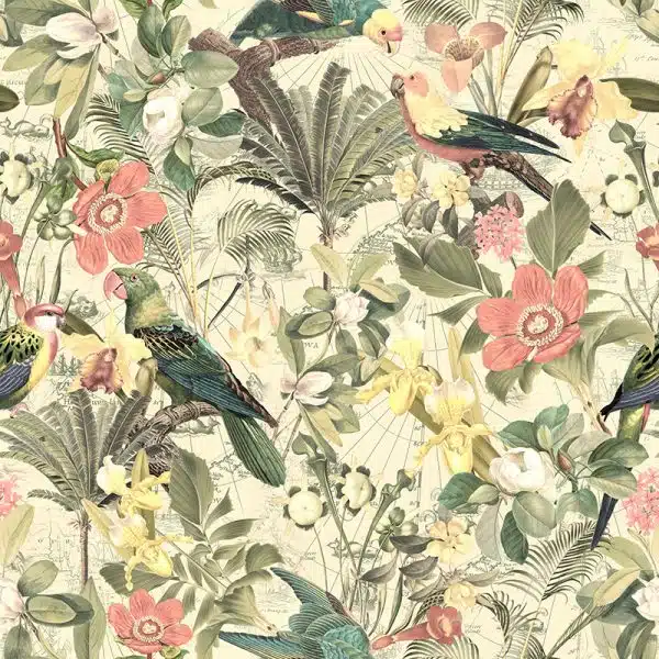 Vintage Parrot Tropical Jungle – Bild 2
