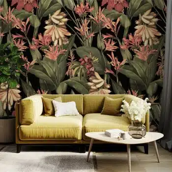Vintage Sepia Exotic Banana Jungle