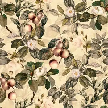 Vintage Spring Flowers Garden  - Golden