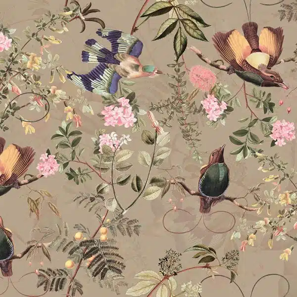 Vintage Tropical Birds Jungle - Brown – Bild 2