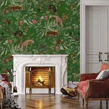 Vintage Wild Animals Jungle - Green