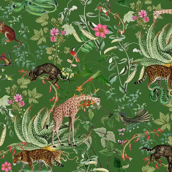 Vintage Wild Animals Jungle - Green – Bild 2